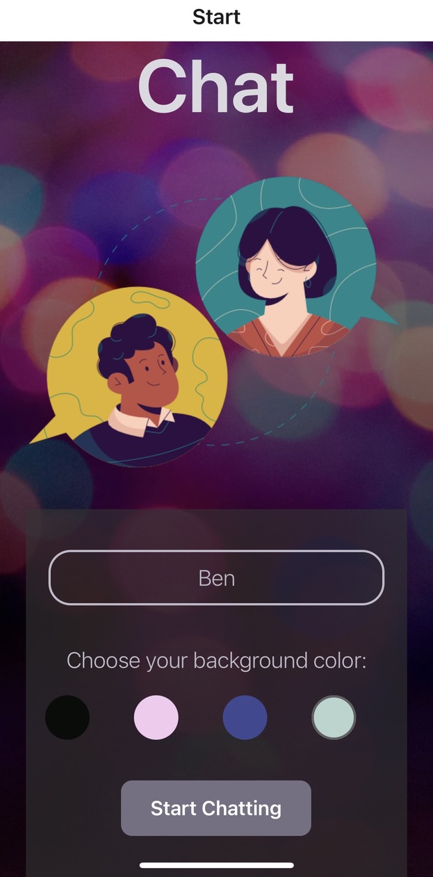 project home screen